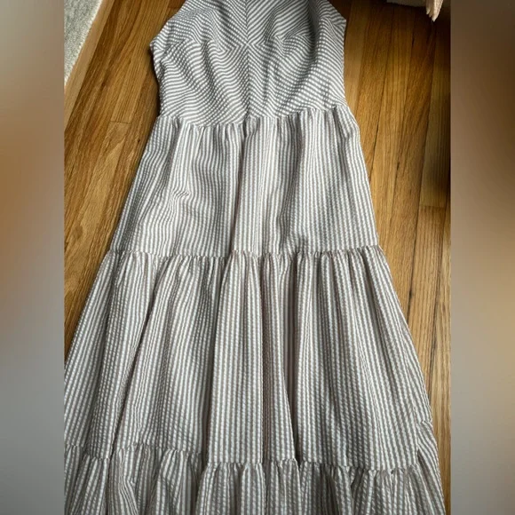 Petal & Pup Neutral Gingham maxi dress - Picture 3 of 8